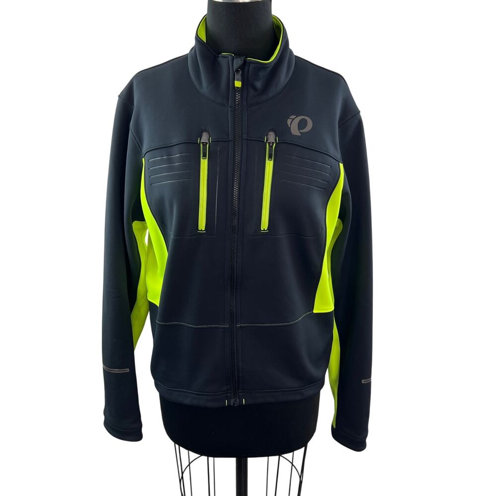 PEARL IZUMI Men's Elite Escape Soft-Shell Jacket Cycling Black Neon Yellow M